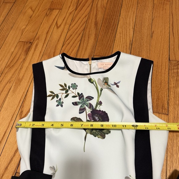 Ted Baker Sipnela Blue Floral Bow Dress Size 1/Small - Picture 12 of 12